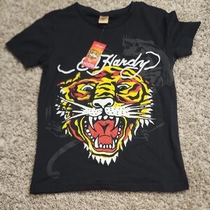 Ed Hardy Kids Black Tee with Graphic